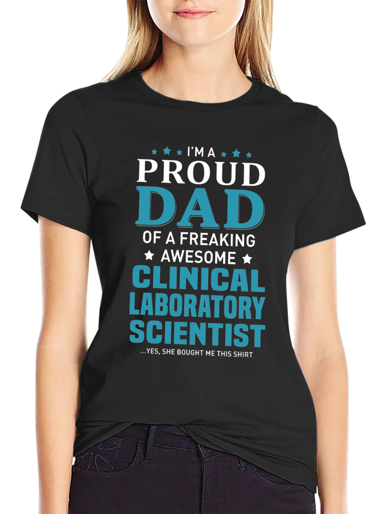 Proud Dad Clinical Lab Scientist Graphic T-Shirt