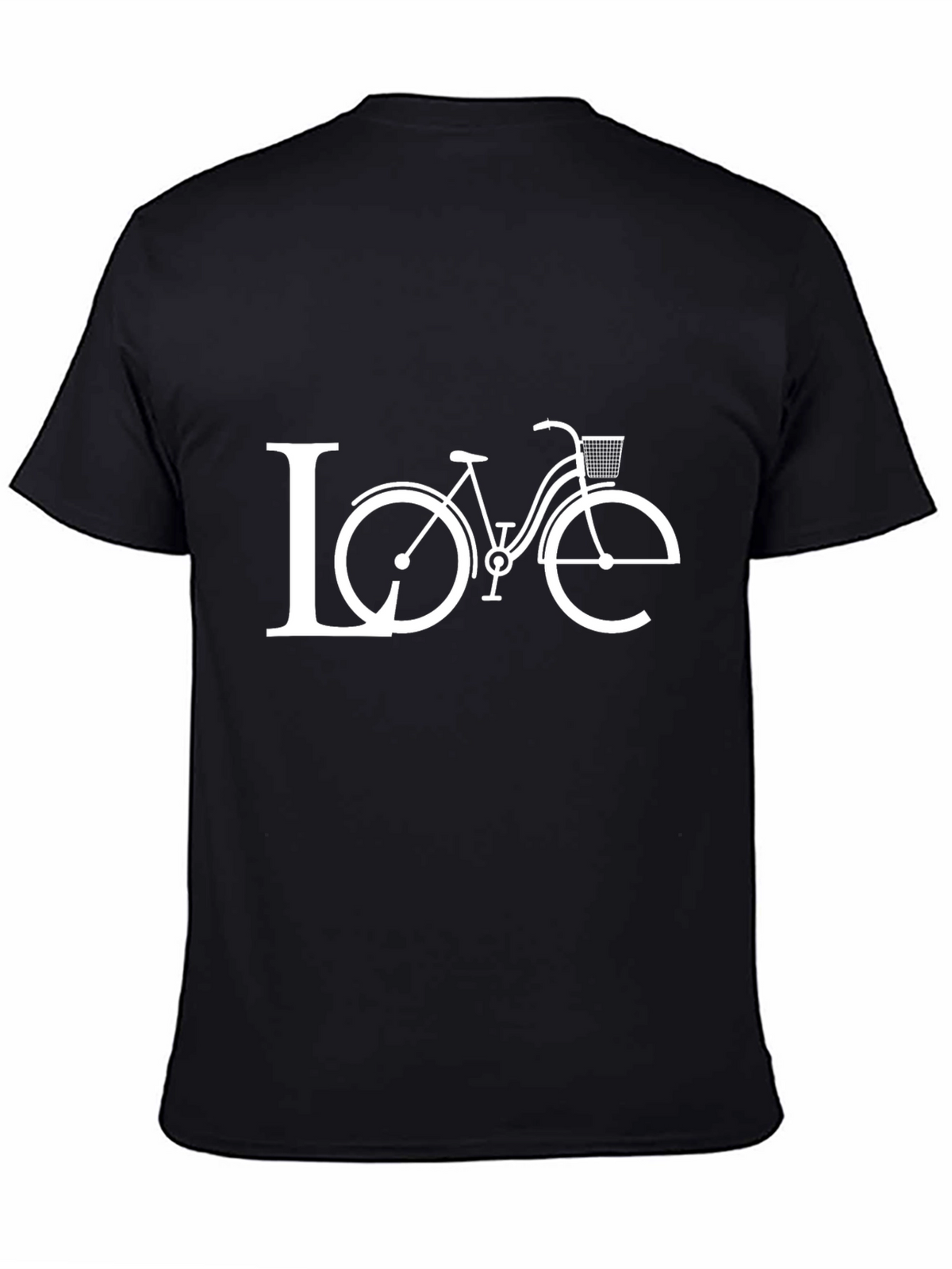 Love Bicycle Graphic Tee - Black Cotton T-Shirt