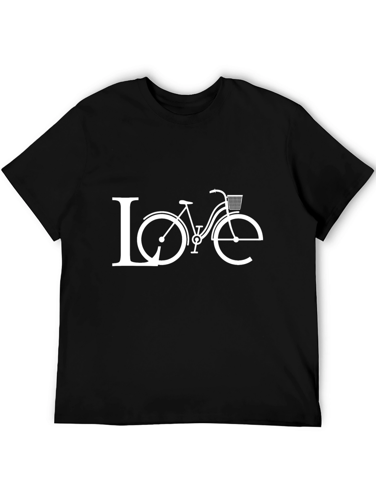 Love Bicycle Graphic Tee - Black Cotton T-Shirt