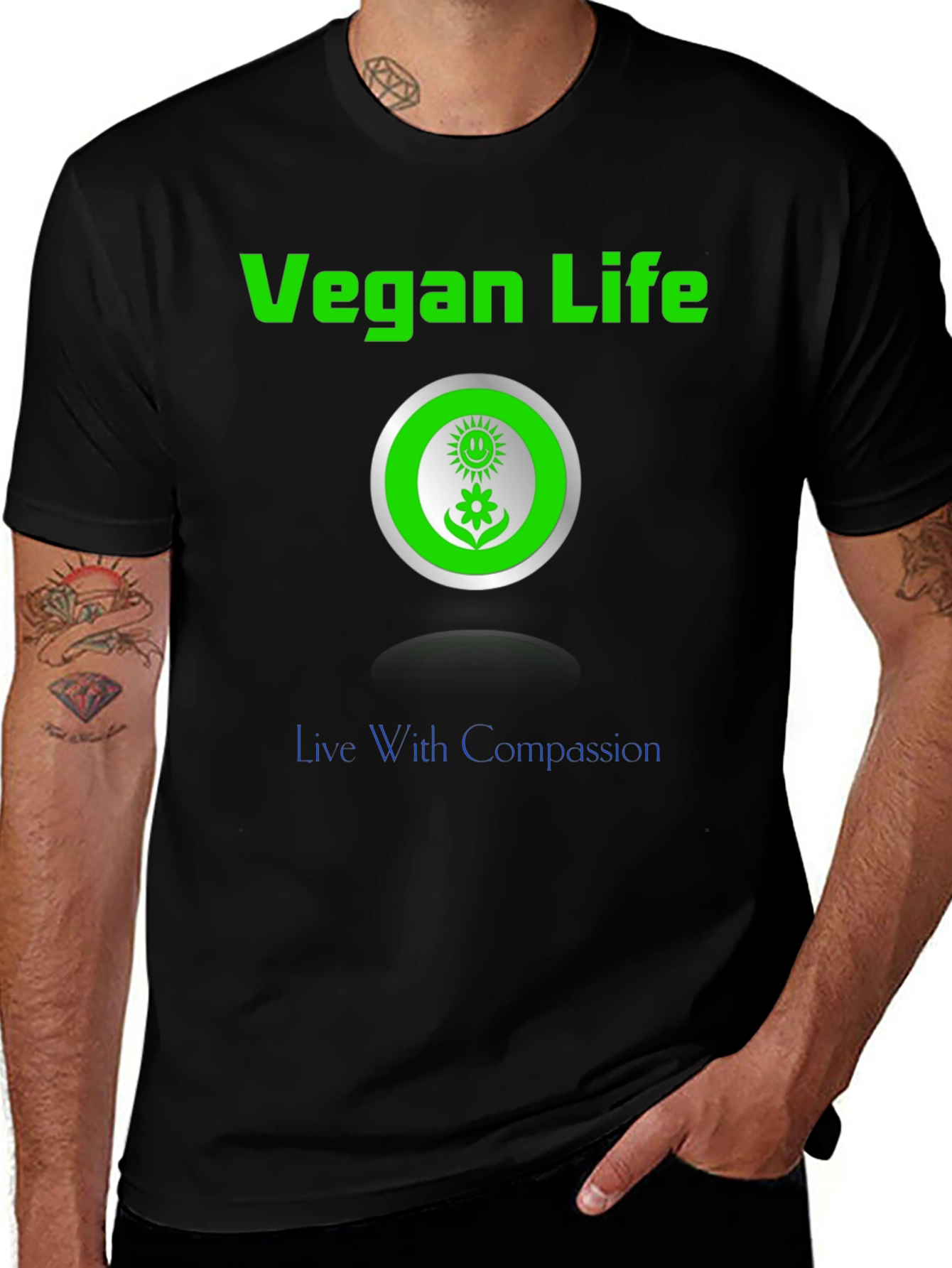 Vegan Life Compassion T-Shirt - Stylish and Ethical