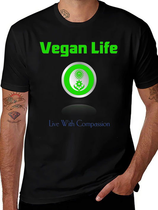 Vegan Life Compassion T-Shirt - Stylish and Ethical
