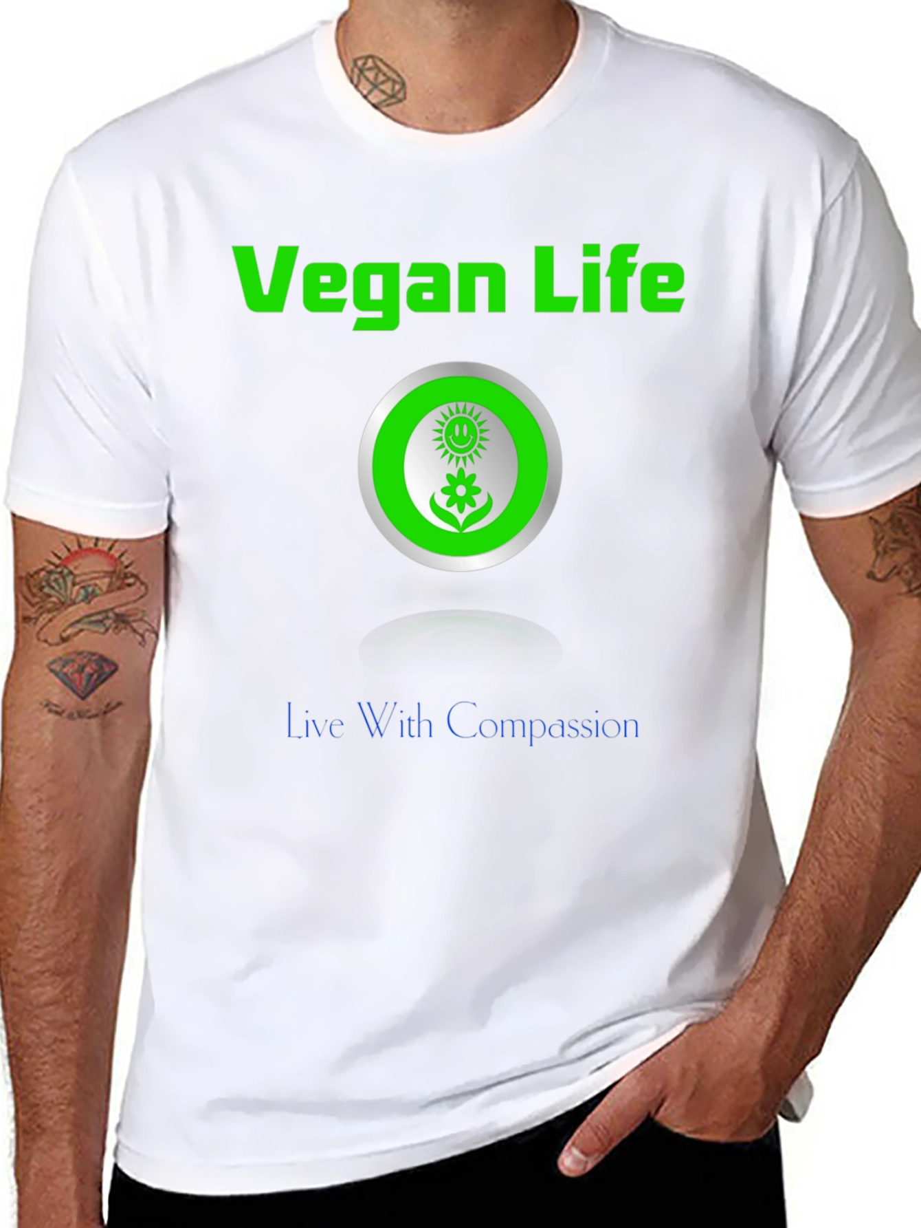 Vegan Life Compassion T-Shirt - Stylish and Ethical
