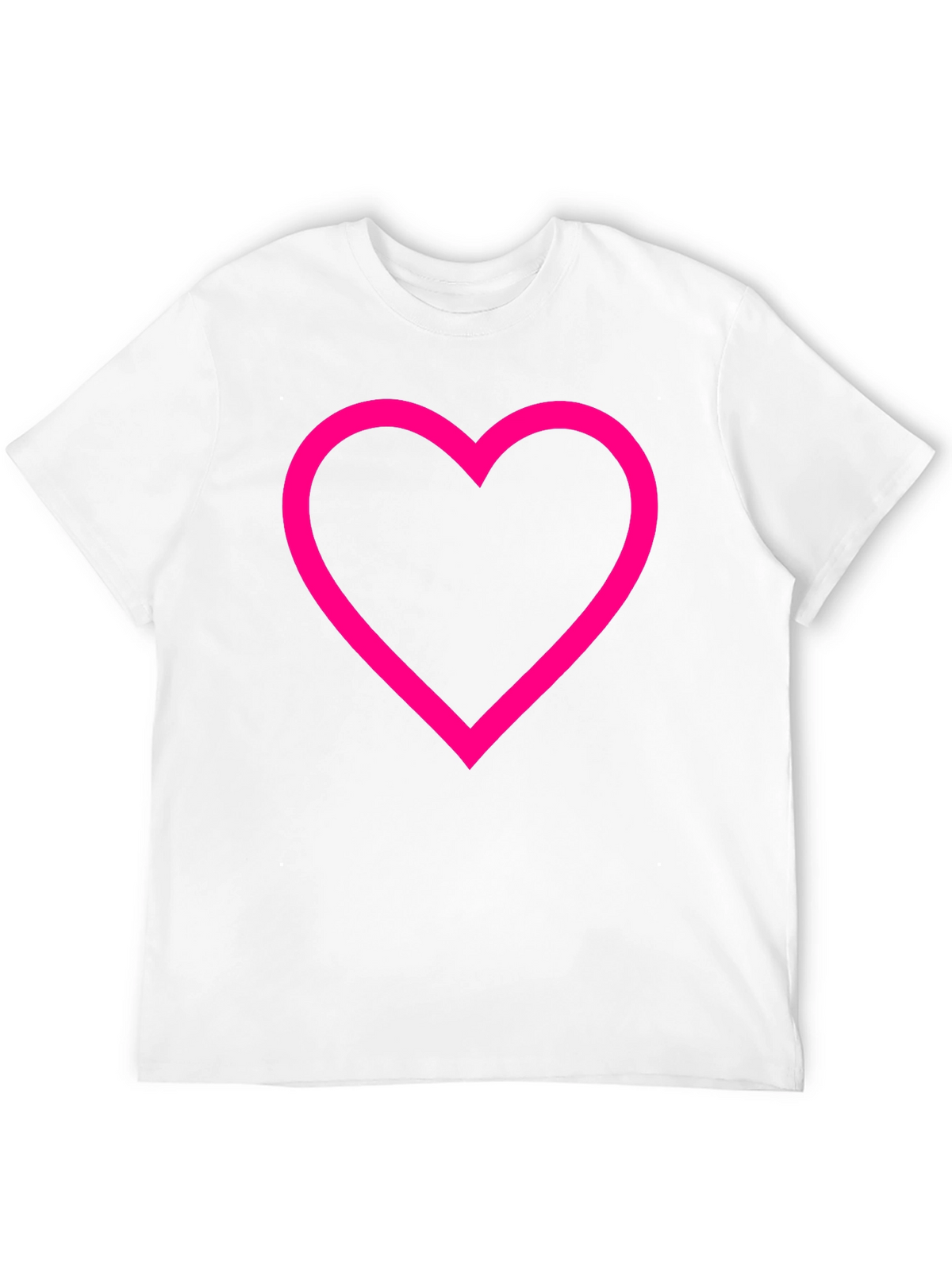 Heart Outline Graphic T-Shirt - Black Cotton Tee