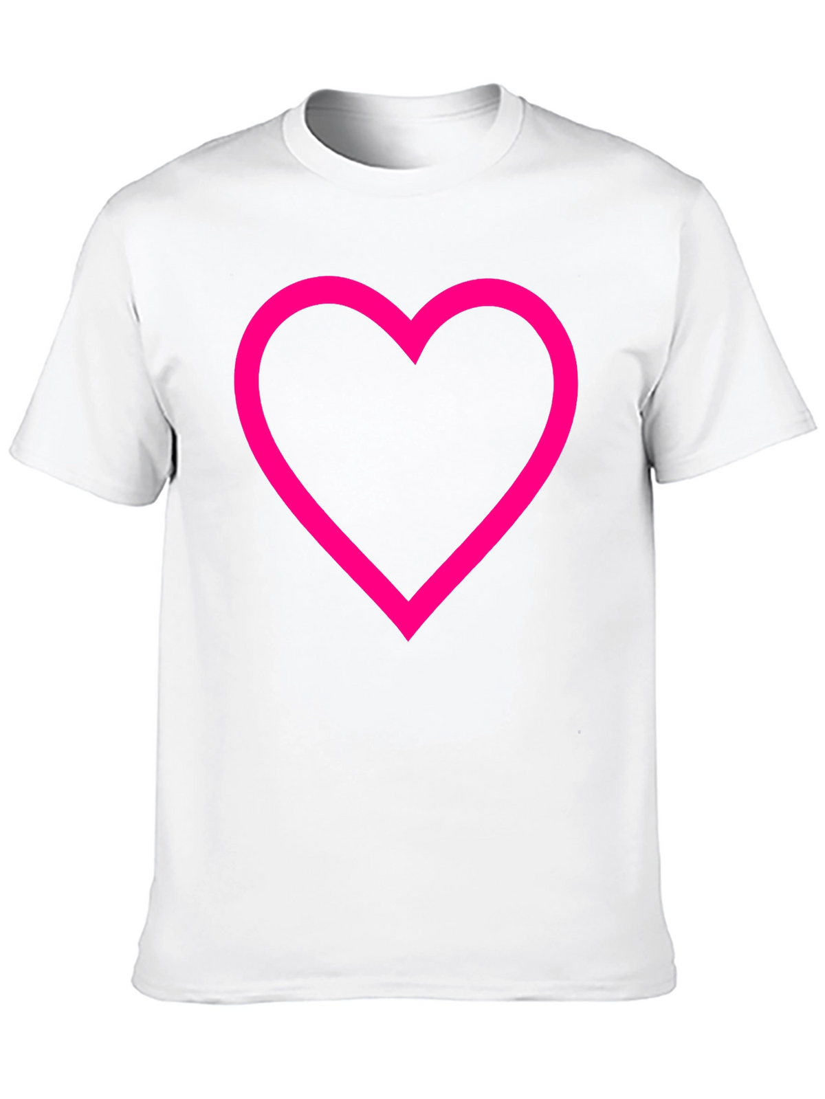 Heart Outline Graphic T-Shirt - Black Cotton Tee