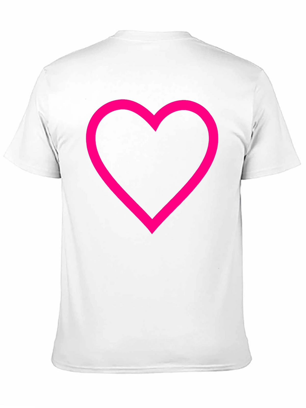 Heart Outline Graphic T-Shirt - Black Cotton Tee