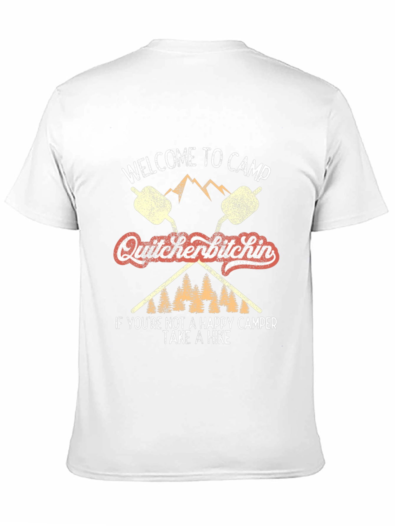 Quitcherbitchin Camping T-Shirt - Happy Camper Hike Tee