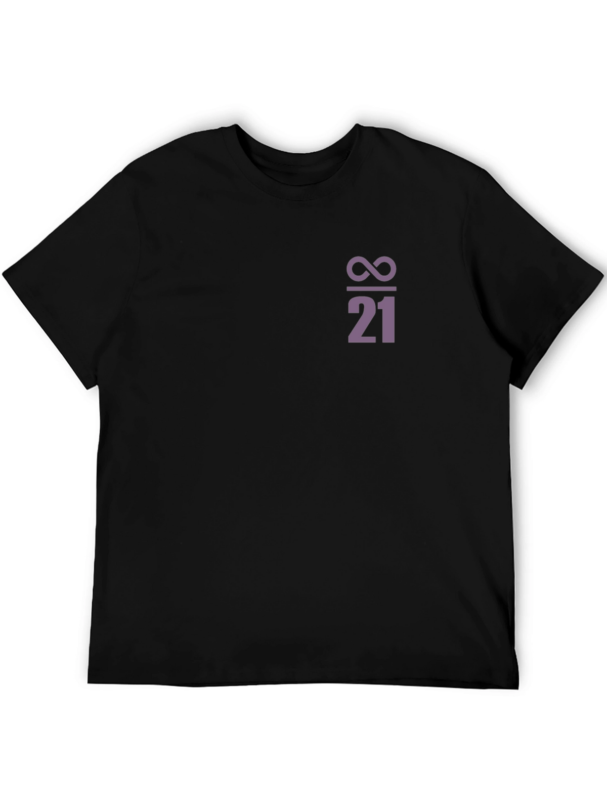Infinity Divided By 21 Graphic Black T-Shirt