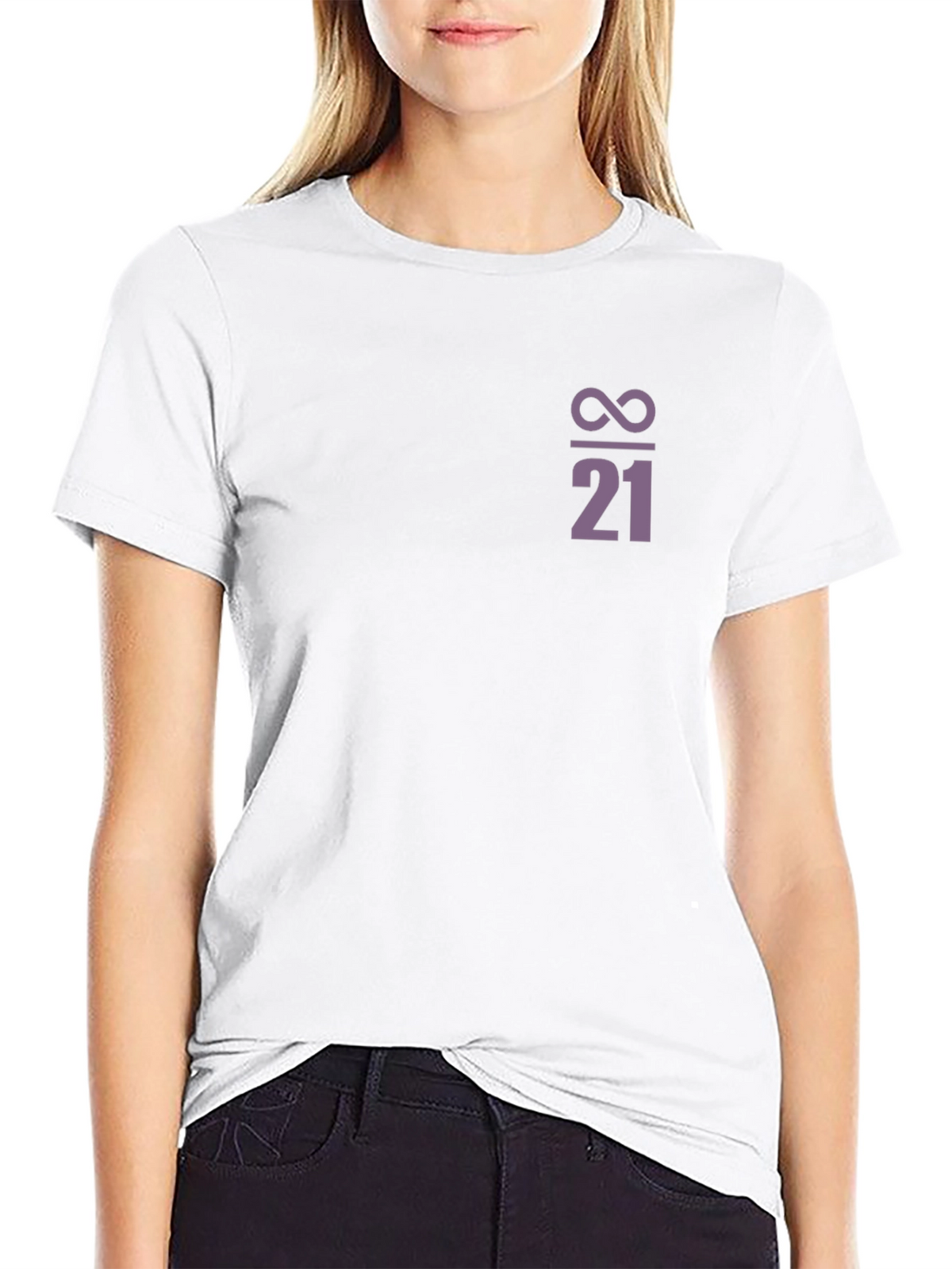 Infinity Divided By 21 Graphic Black T-Shirt