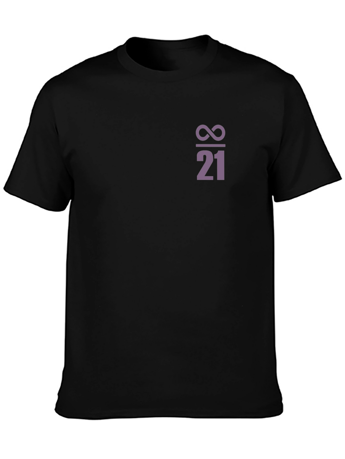 Infinity Divided By 21 Graphic Black T-Shirt