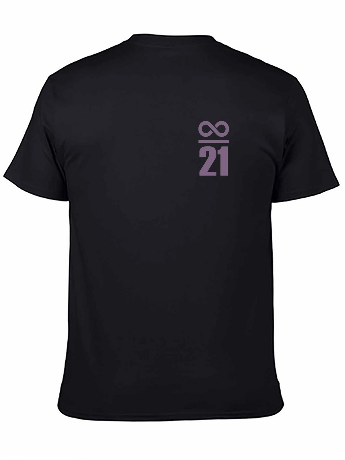 Infinity Divided By 21 Graphic Black T-Shirt