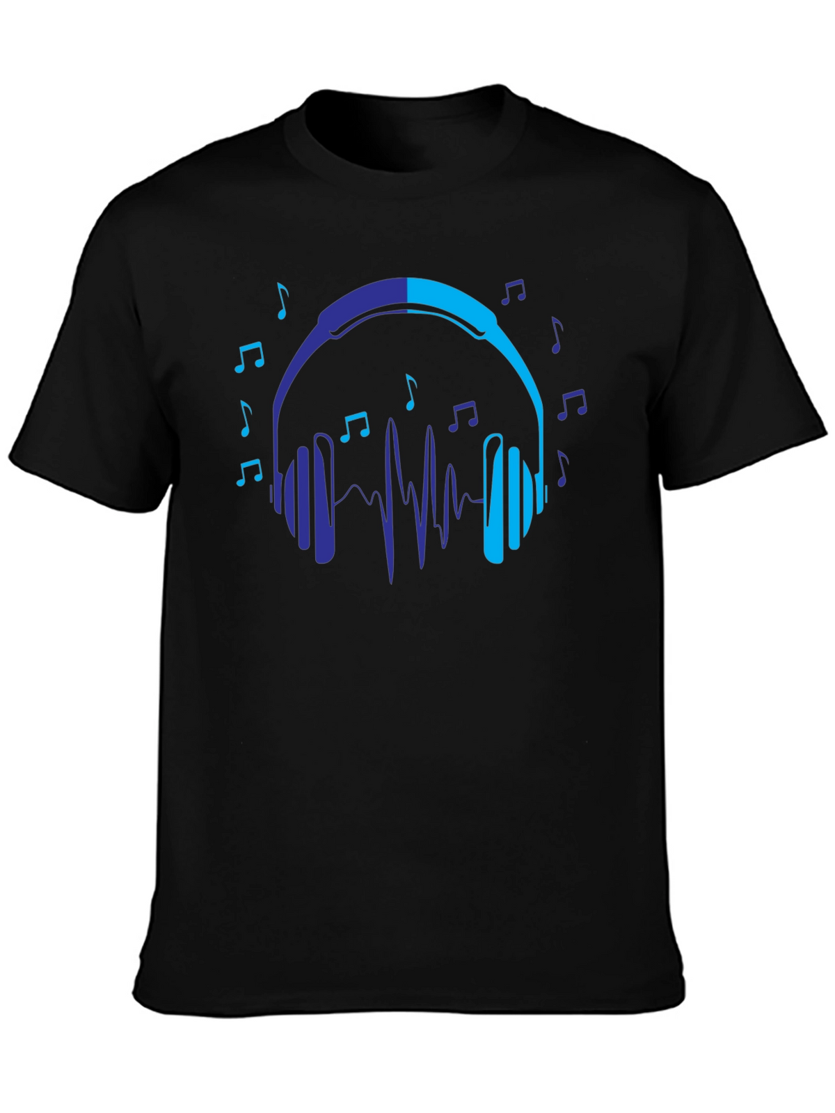 Headphones Music Lover Graphic T-Shirt