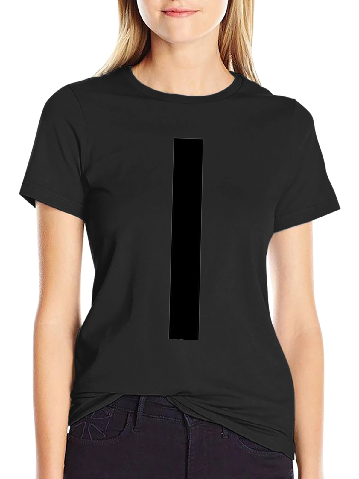 Mens Black Crew Neck T-Shirt - Casual Style