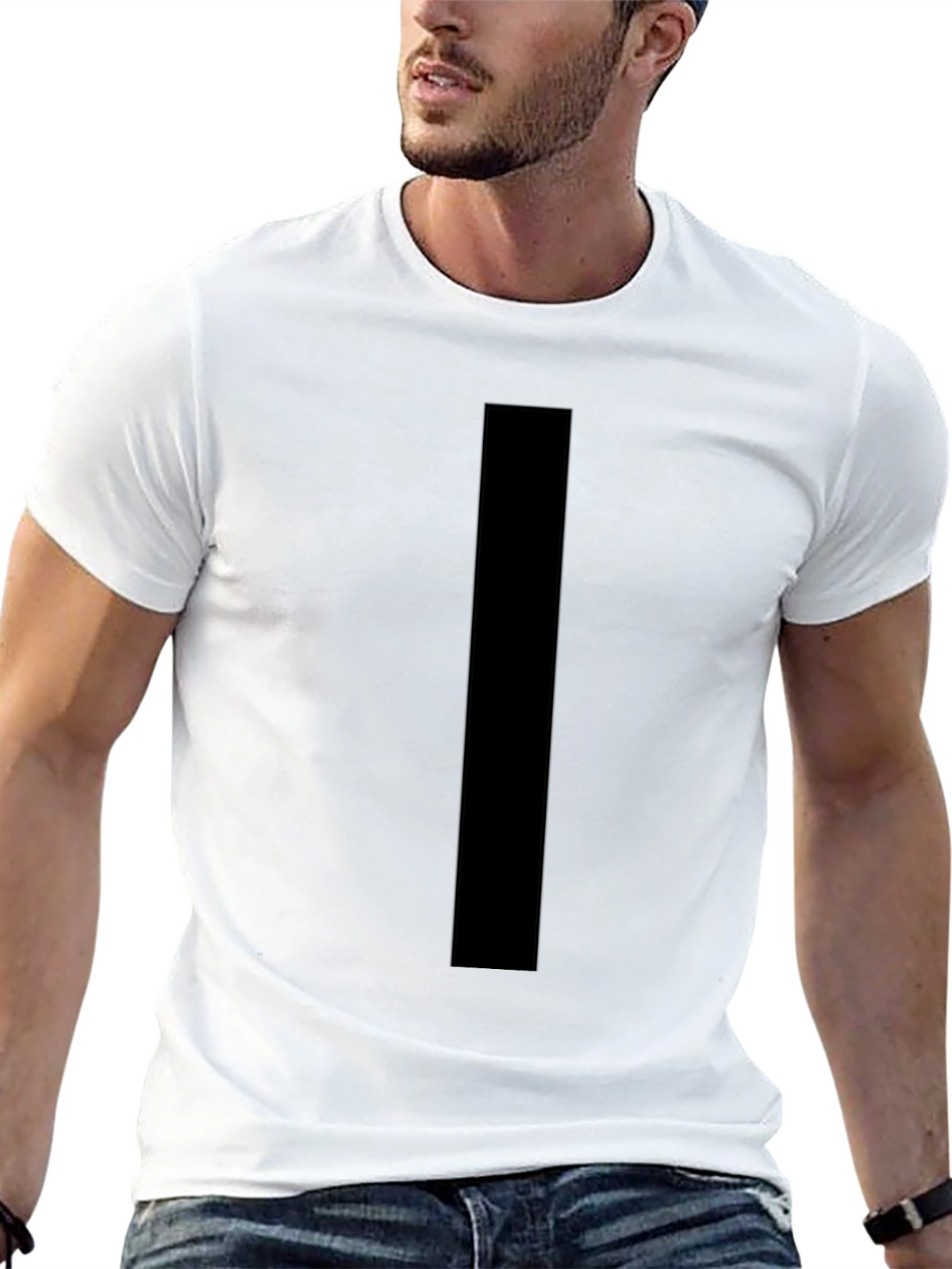 Mens Black Crew Neck T-Shirt - Casual Style