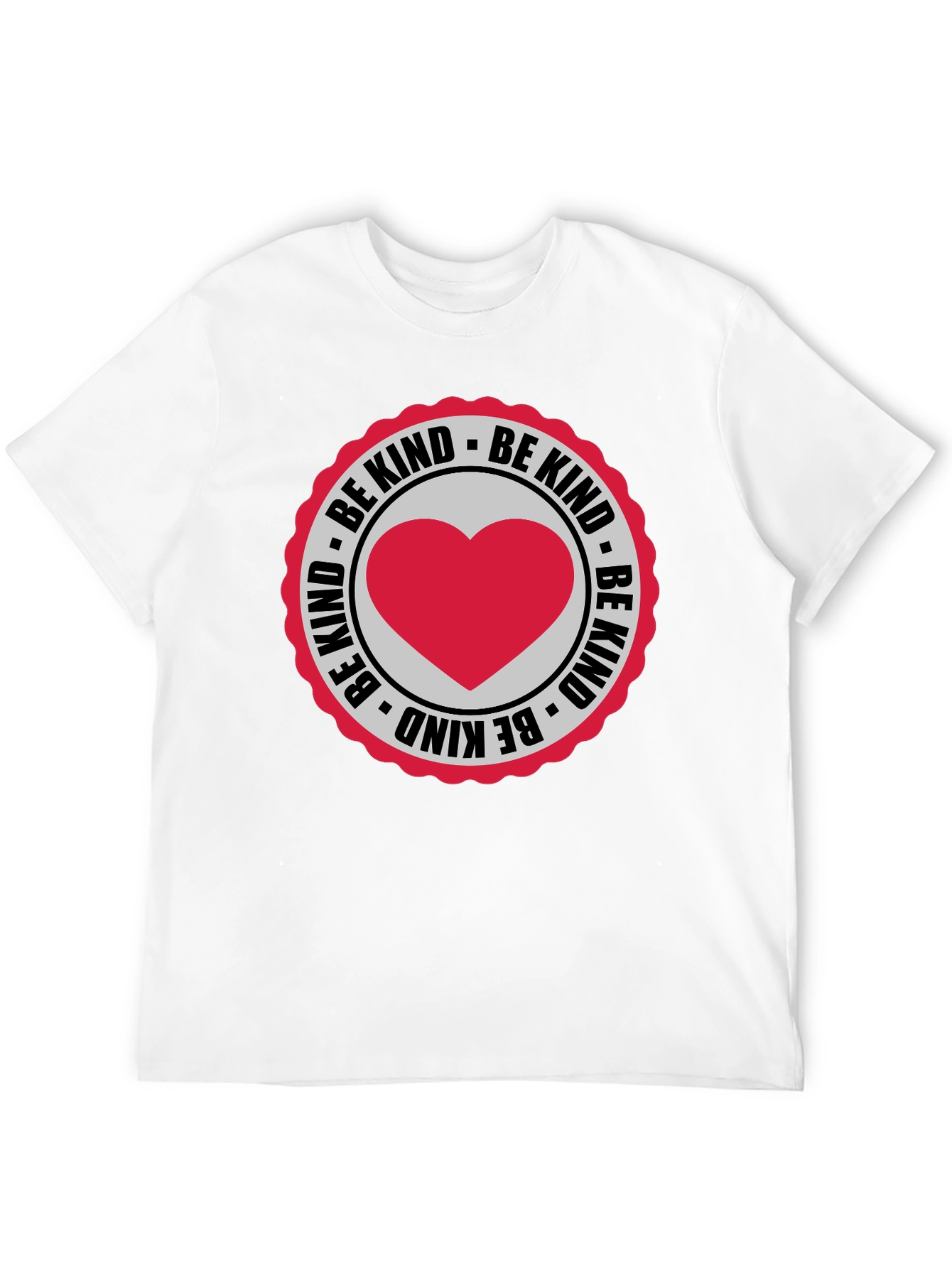 Be Kind Heart Graphic Black T-Shirt