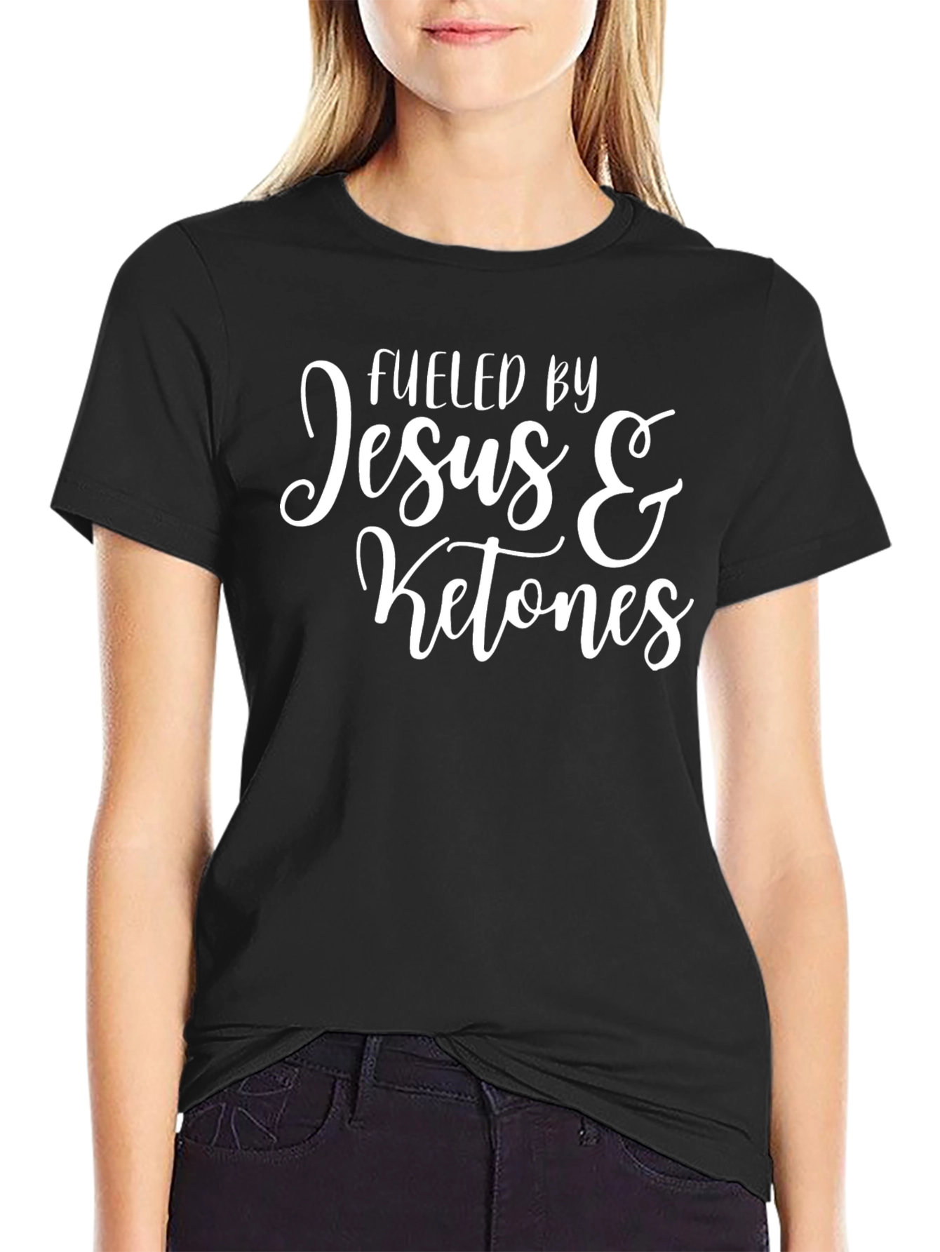 Fueled By Jesus and Ketones Graphic T-Shirt