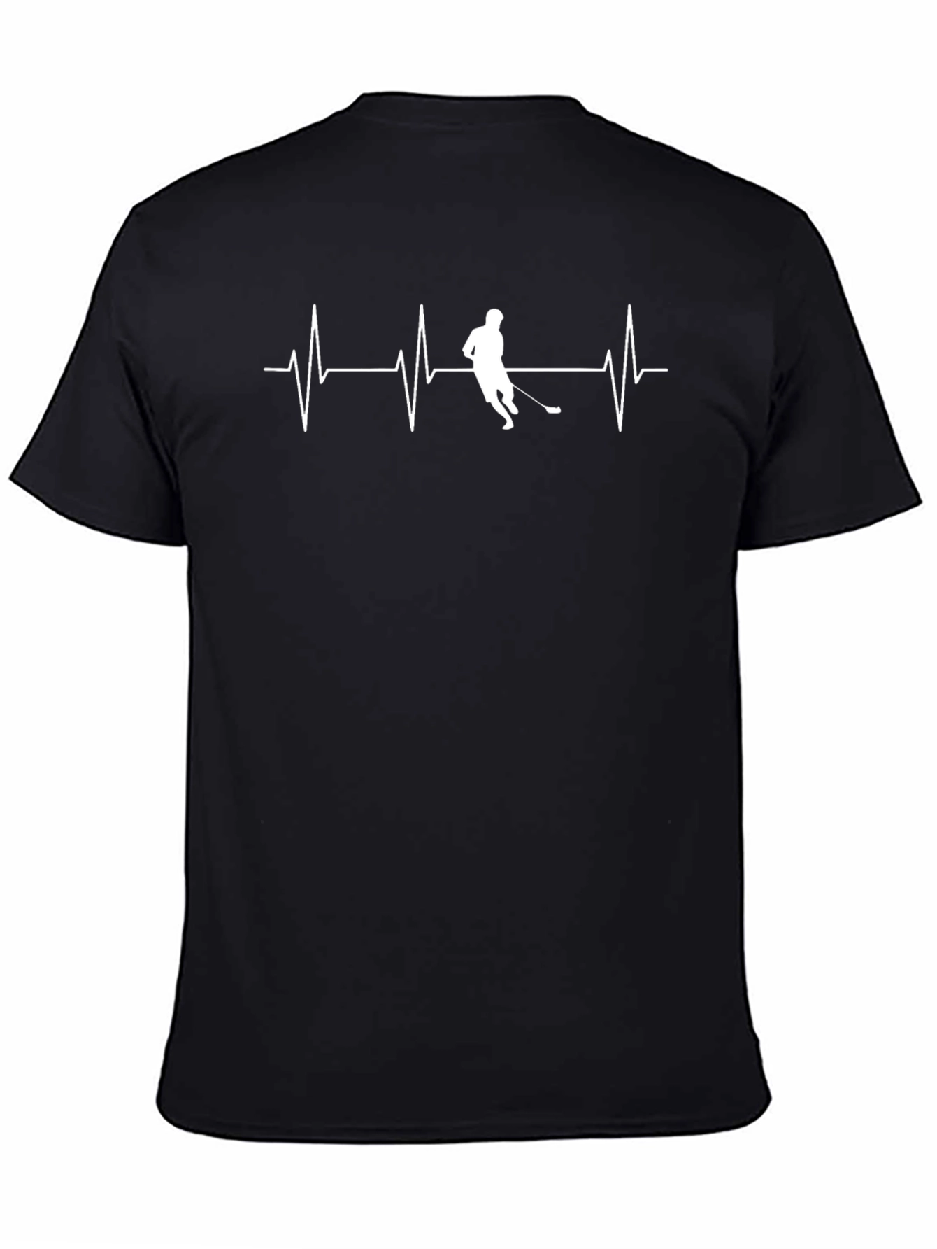 Hockey Heartbeat T-Shirt - Black
