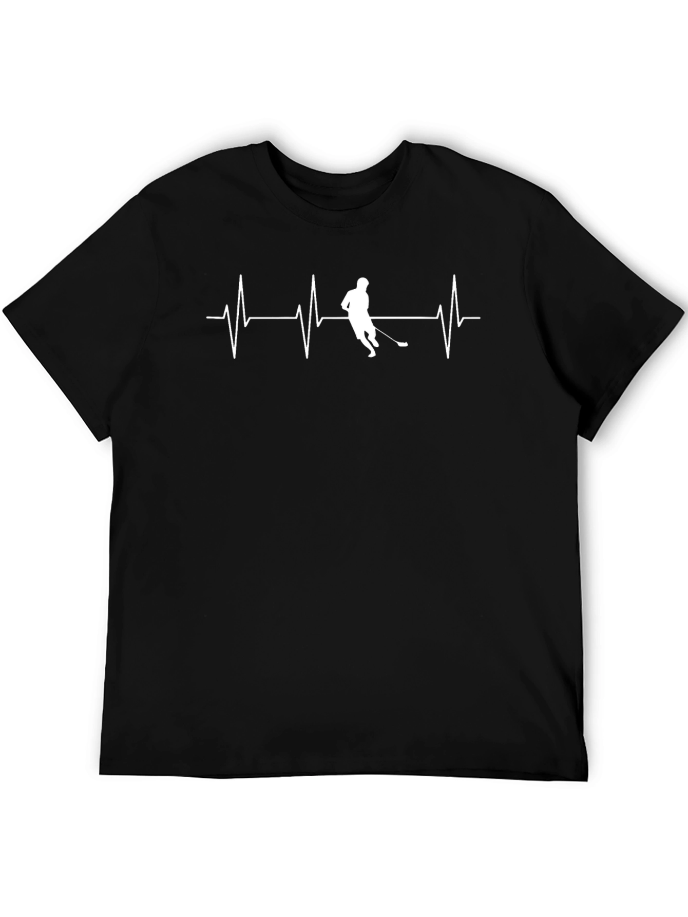 Hockey Heartbeat T-Shirt - Black