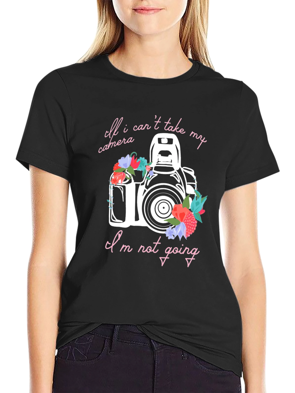 Floral Camera Graphic Tee - Photographers T-Shirt