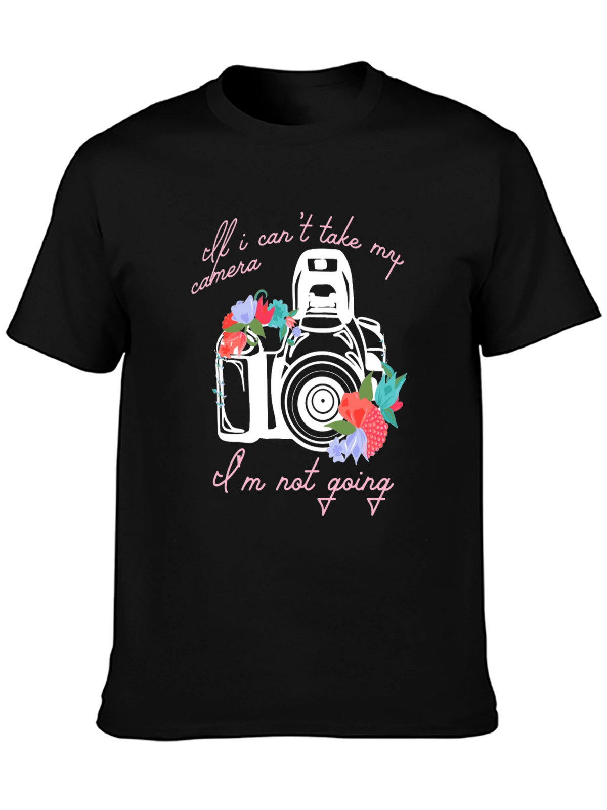 Floral Camera Graphic Tee - Photographers T-Shirt