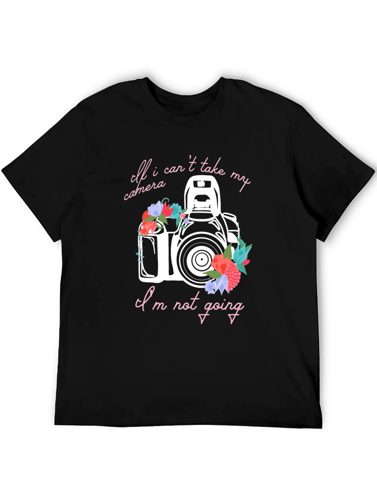 Floral Camera Graphic Tee - Photographers T-Shirt
