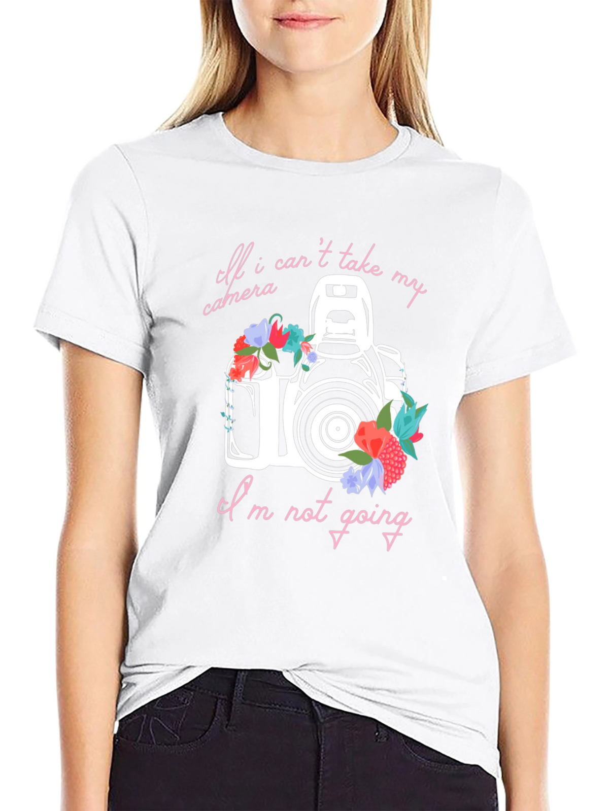 Floral Camera Graphic Tee - Photographers T-Shirt