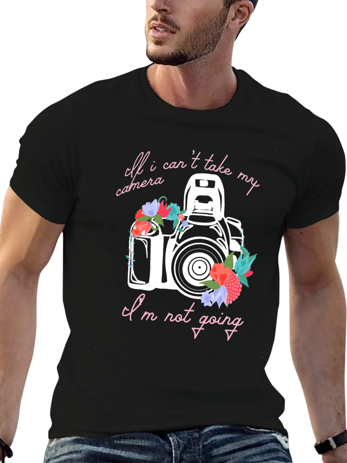 Floral Camera Graphic Tee - Photographers T-Shirt