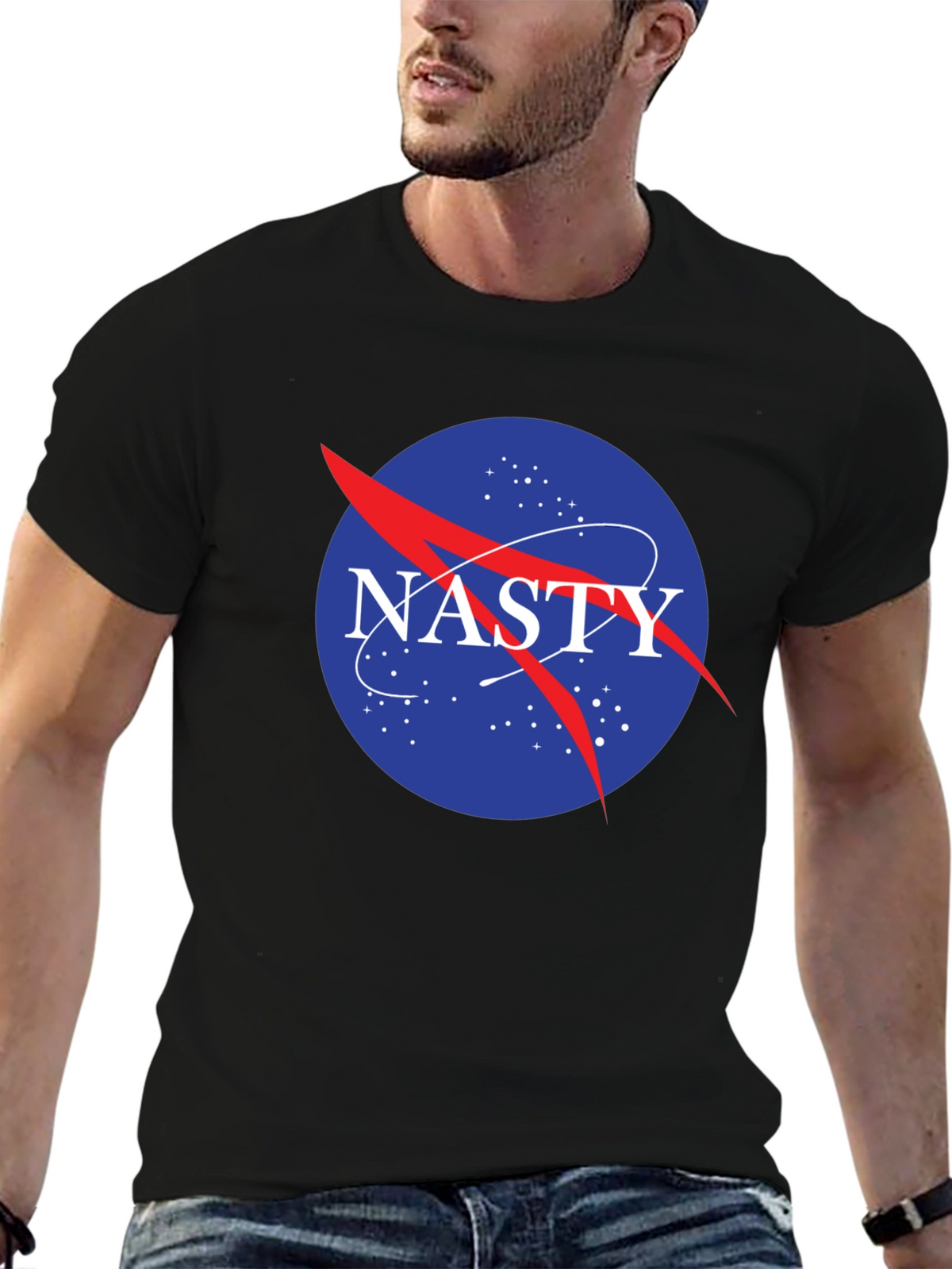 Nasty NASA Logo Black T-Shirt