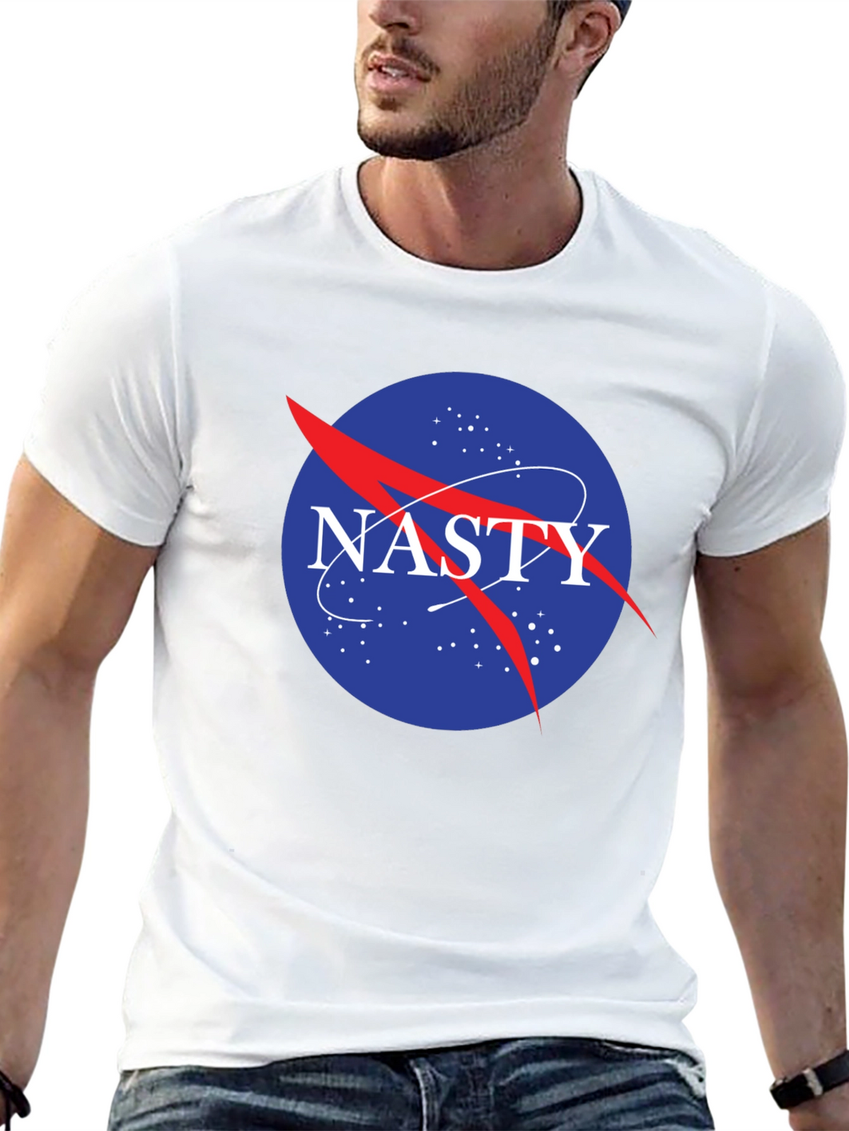 Nasty NASA Logo Black T-Shirt