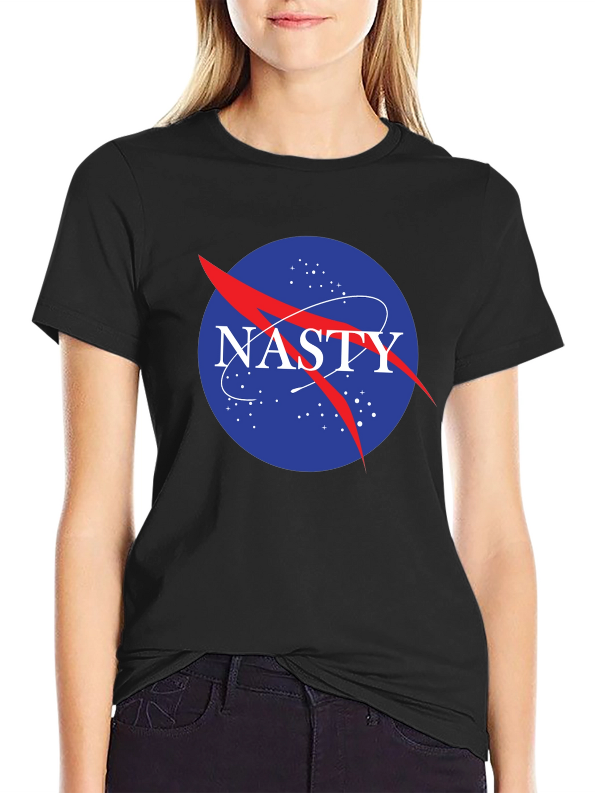 Nasty NASA Logo Black T-Shirt