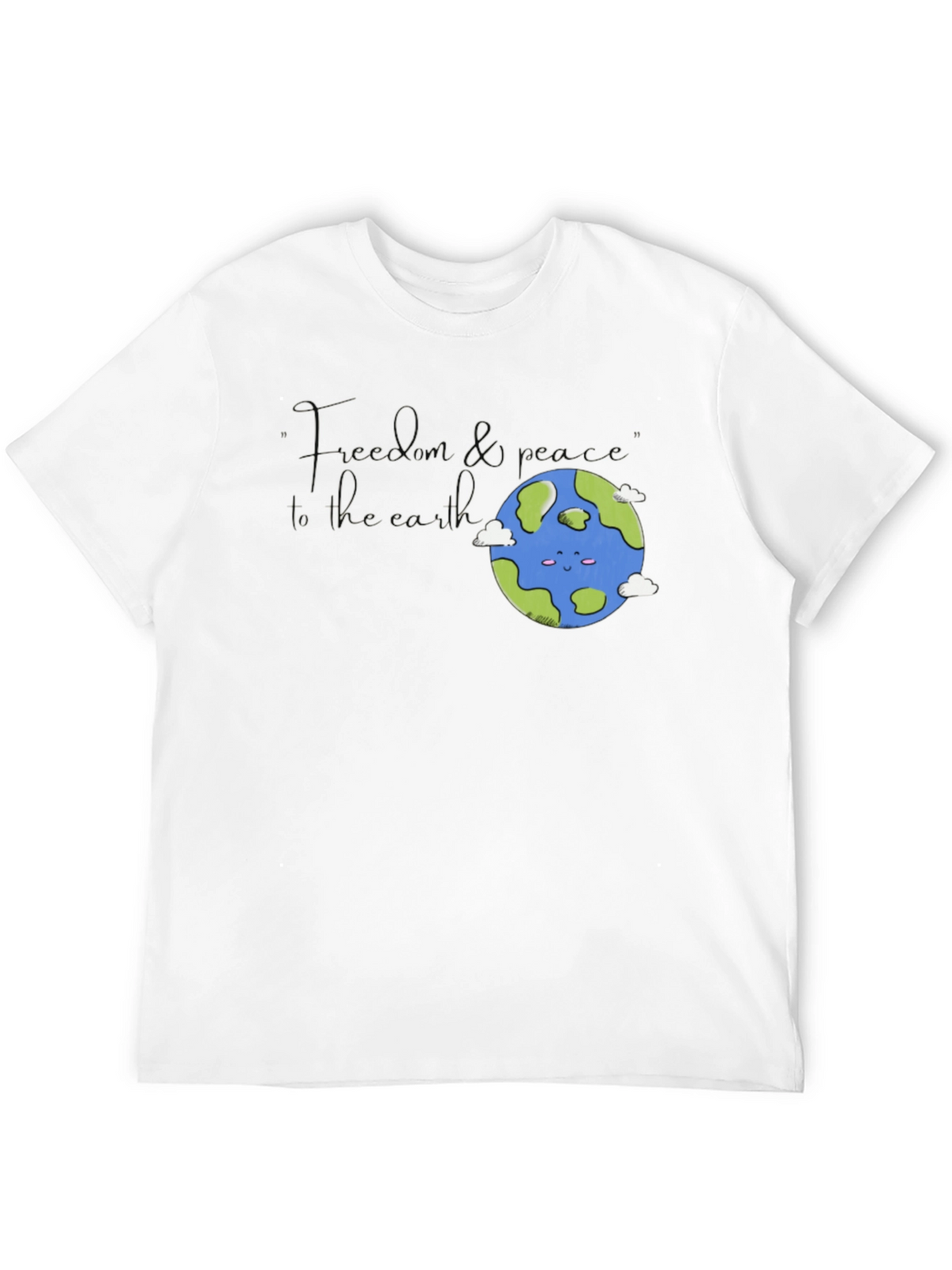 Earth Graphic T-Shirt - Black Crew Neck