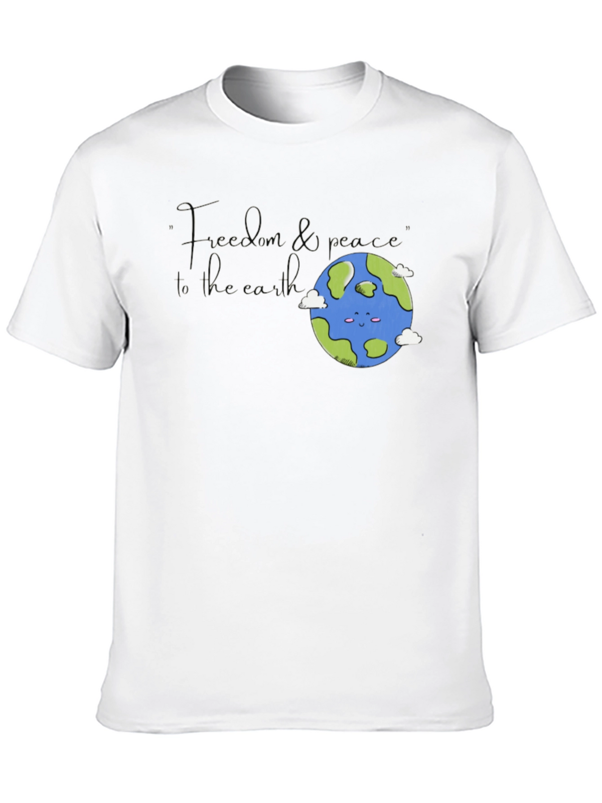 Earth Graphic T-Shirt - Black Crew Neck