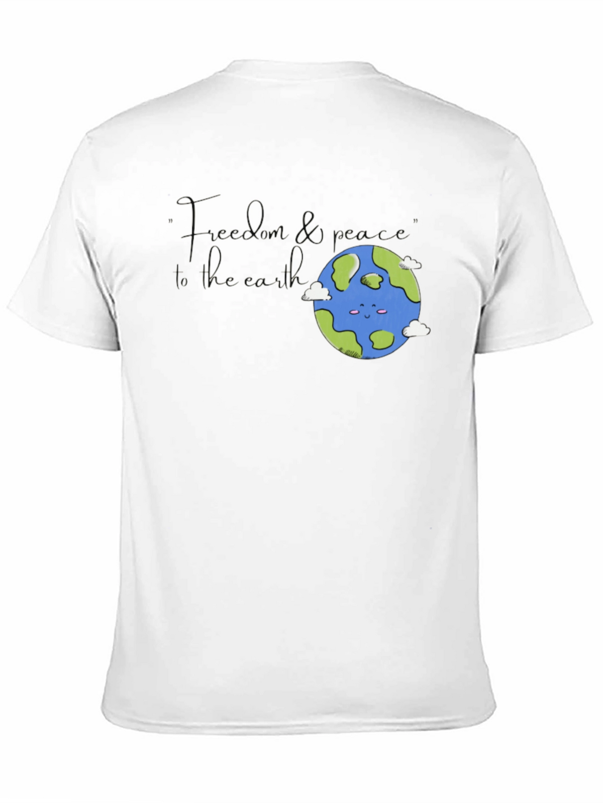 Earth Graphic T-Shirt - Black Crew Neck