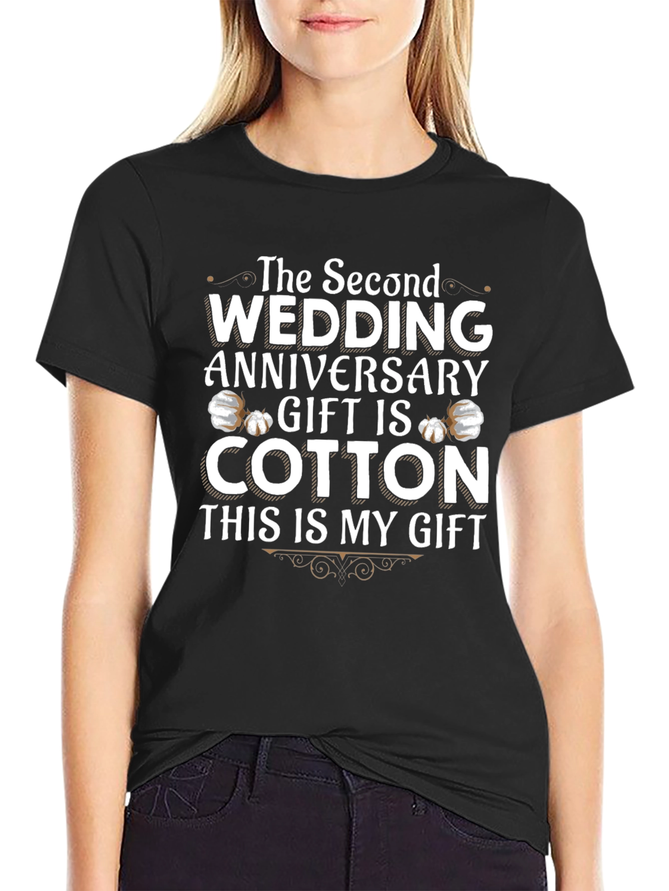 Cotton Anniversary Gift T-Shirt - 2nd Wedding Anniversary