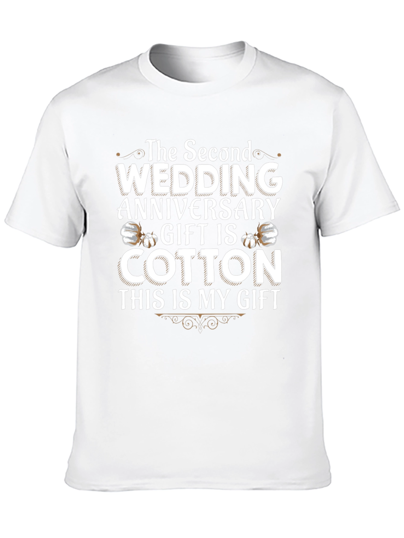 Cotton Anniversary Gift T-Shirt - 2nd Wedding Anniversary
