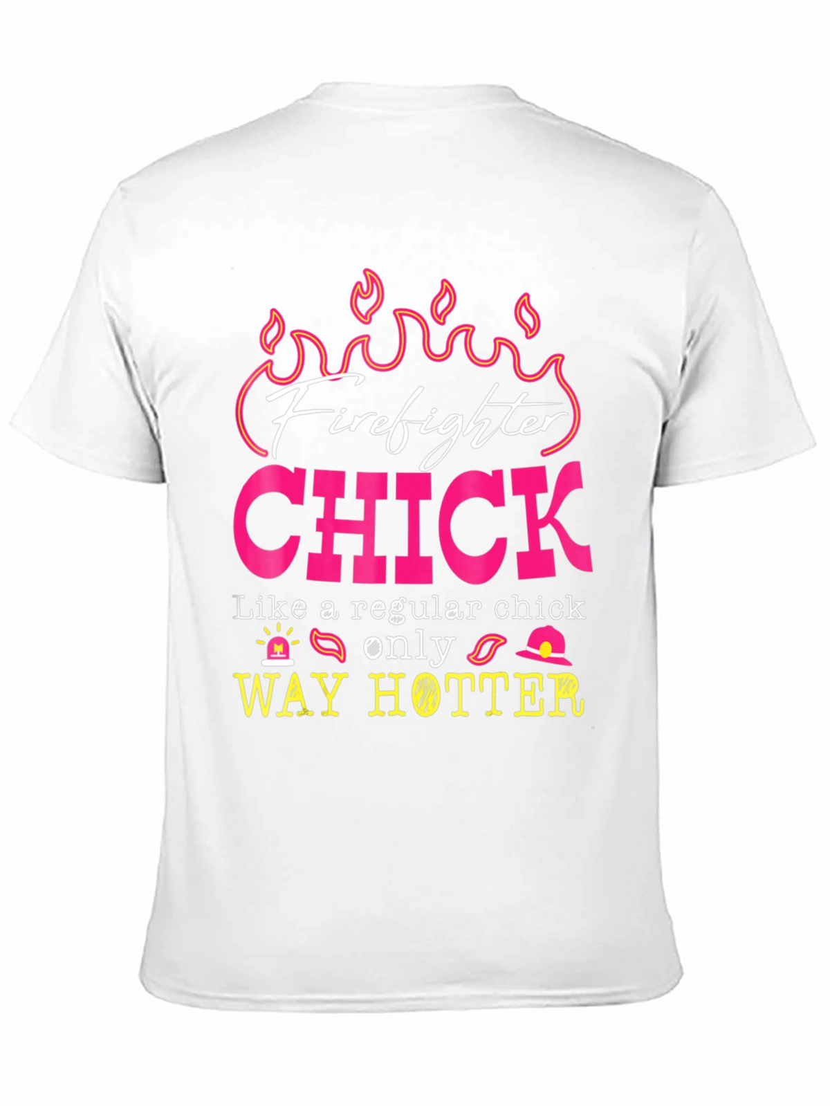Firefighter Chick Graphic Tee - Hot Firefighter Design