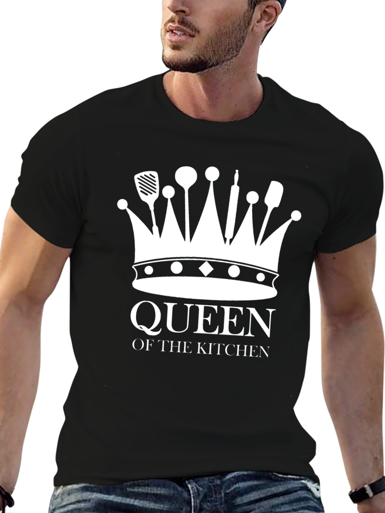 Queen of the Kitchen Graphic T-Shirt - Black