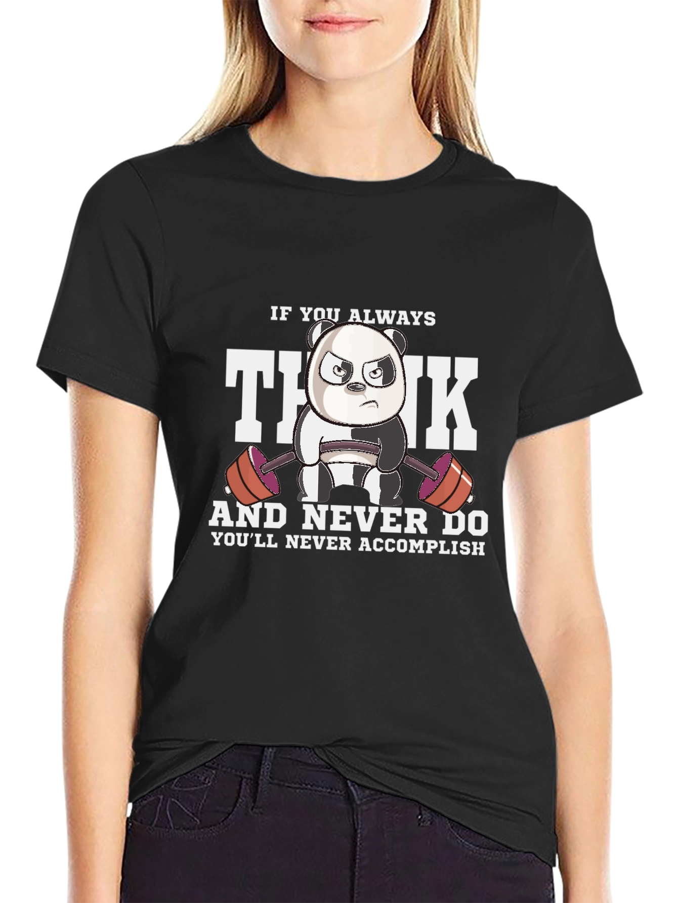 Think Gym Panda Graphic T-Shirt