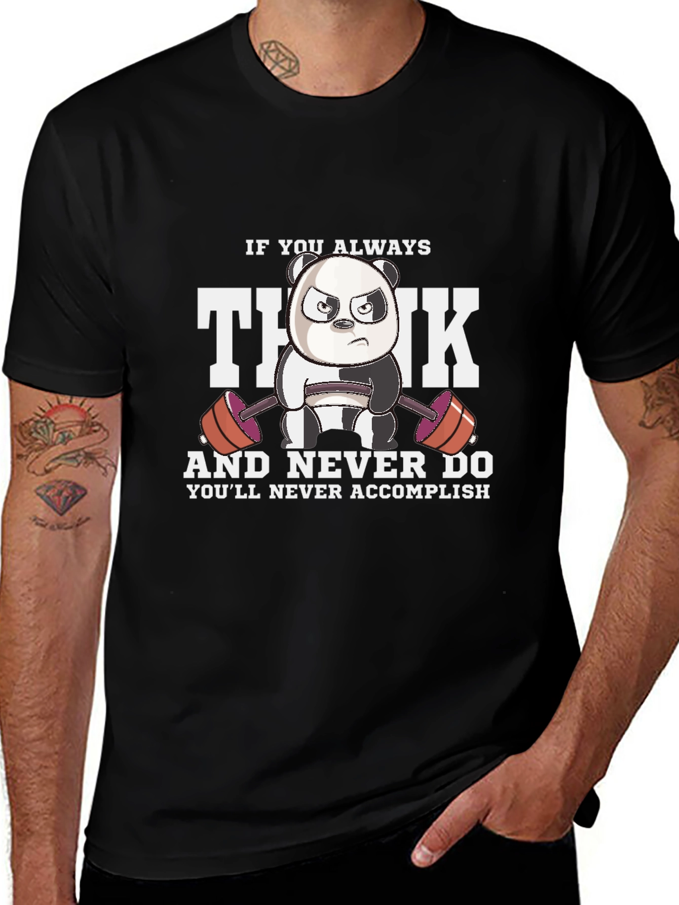 Think Gym Panda Graphic T-Shirt