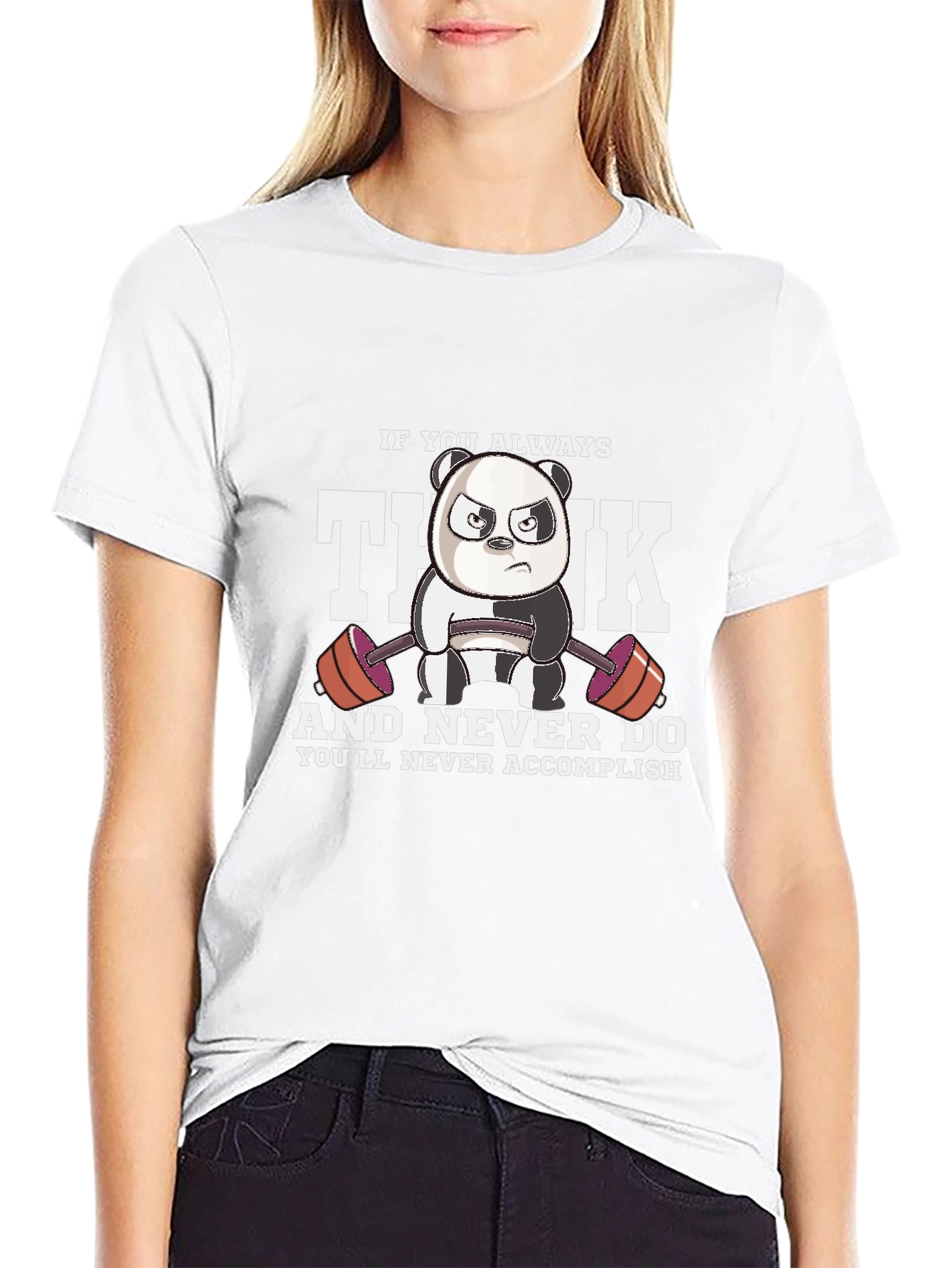 Think Gym Panda Graphic T-Shirt