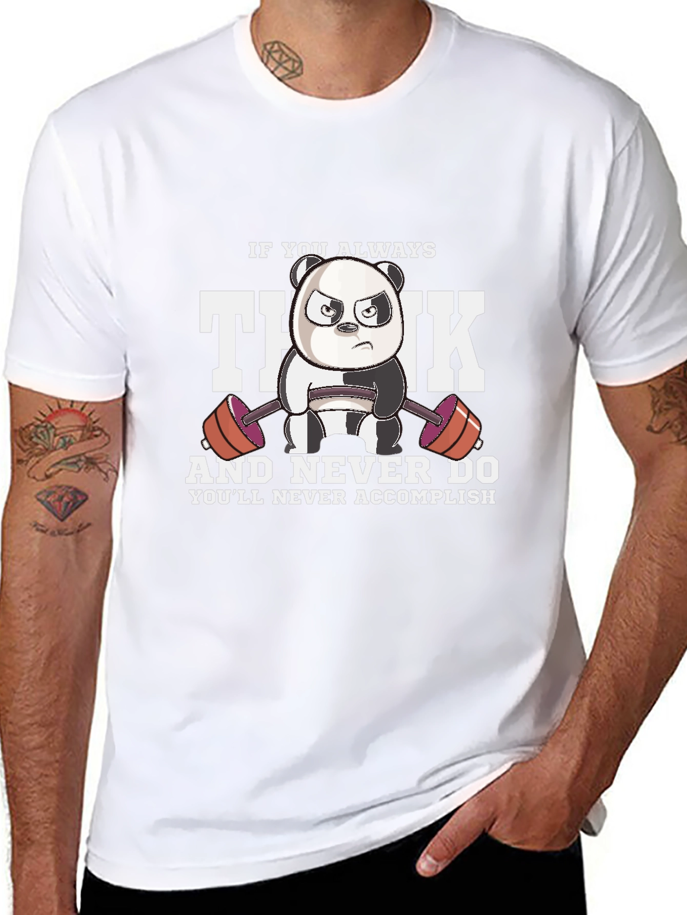 Think Gym Panda Graphic T-Shirt