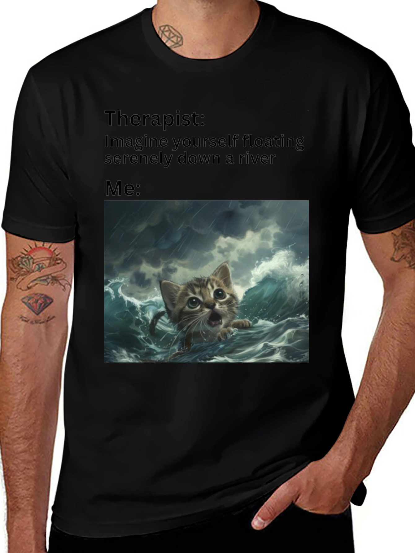 Therapist River Cat T-Shirt