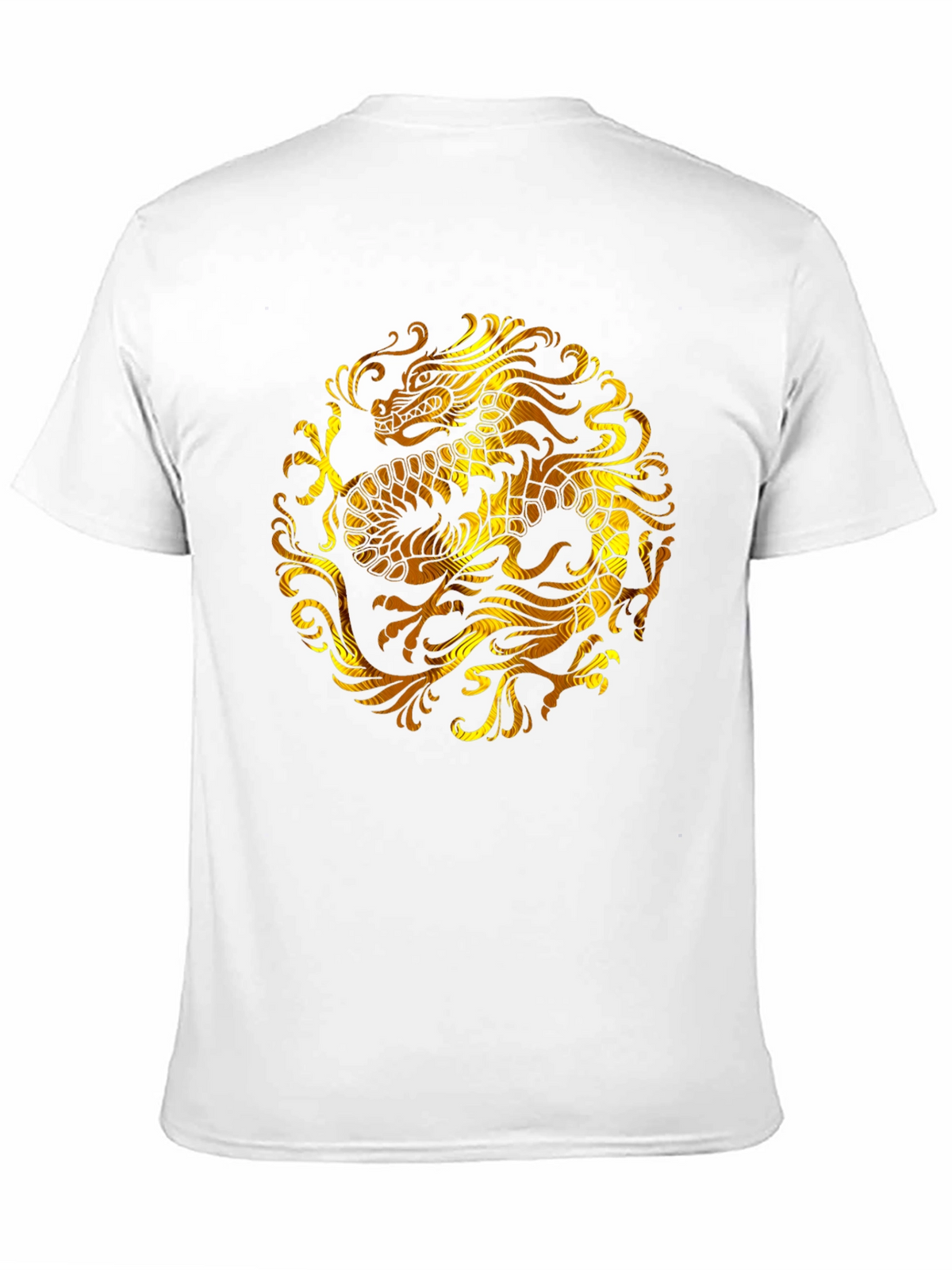 Golden Dragon Graphic Black T-Shirt