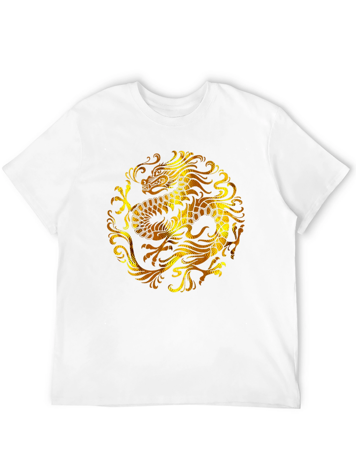 Golden Dragon Graphic Black T-Shirt