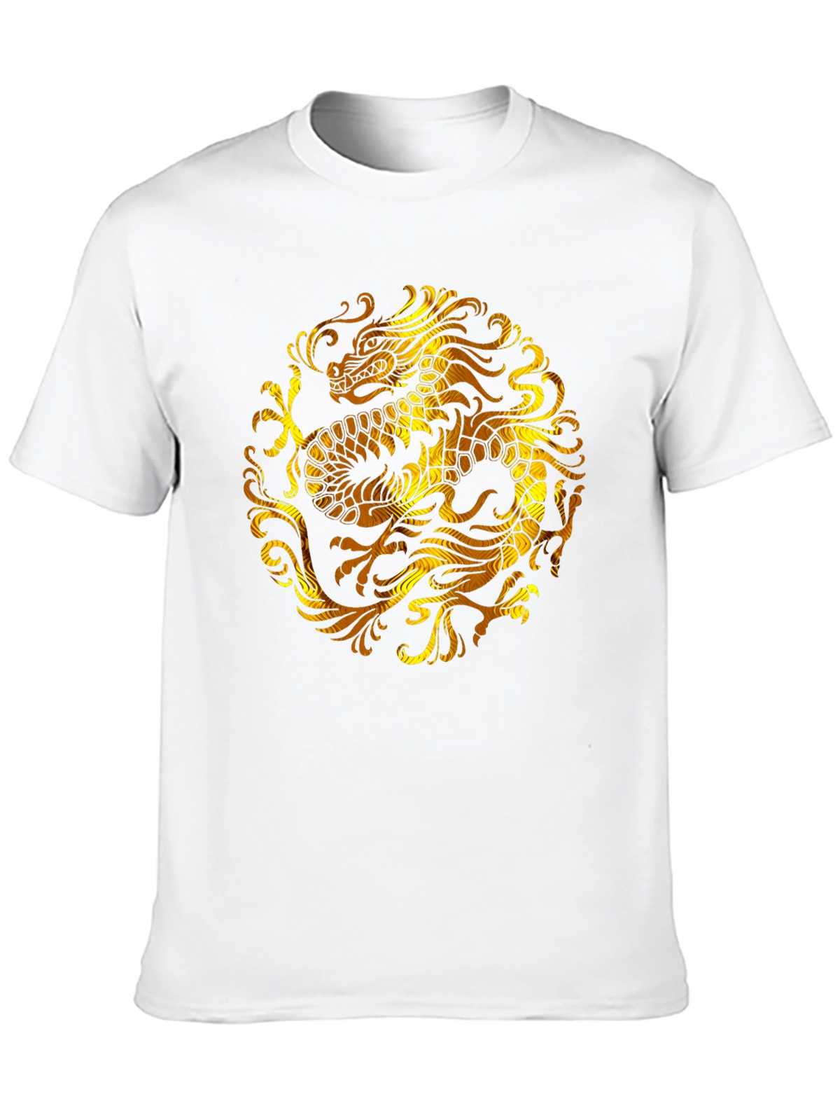 Golden Dragon Graphic Black T-Shirt