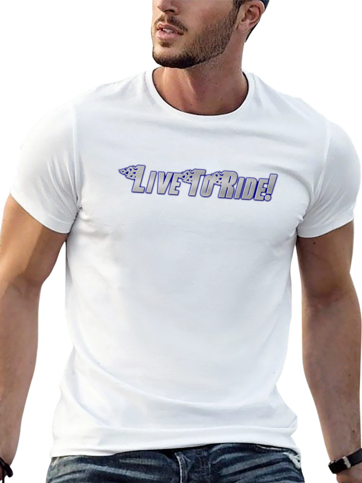 Live To Ride Black Graphic Tee