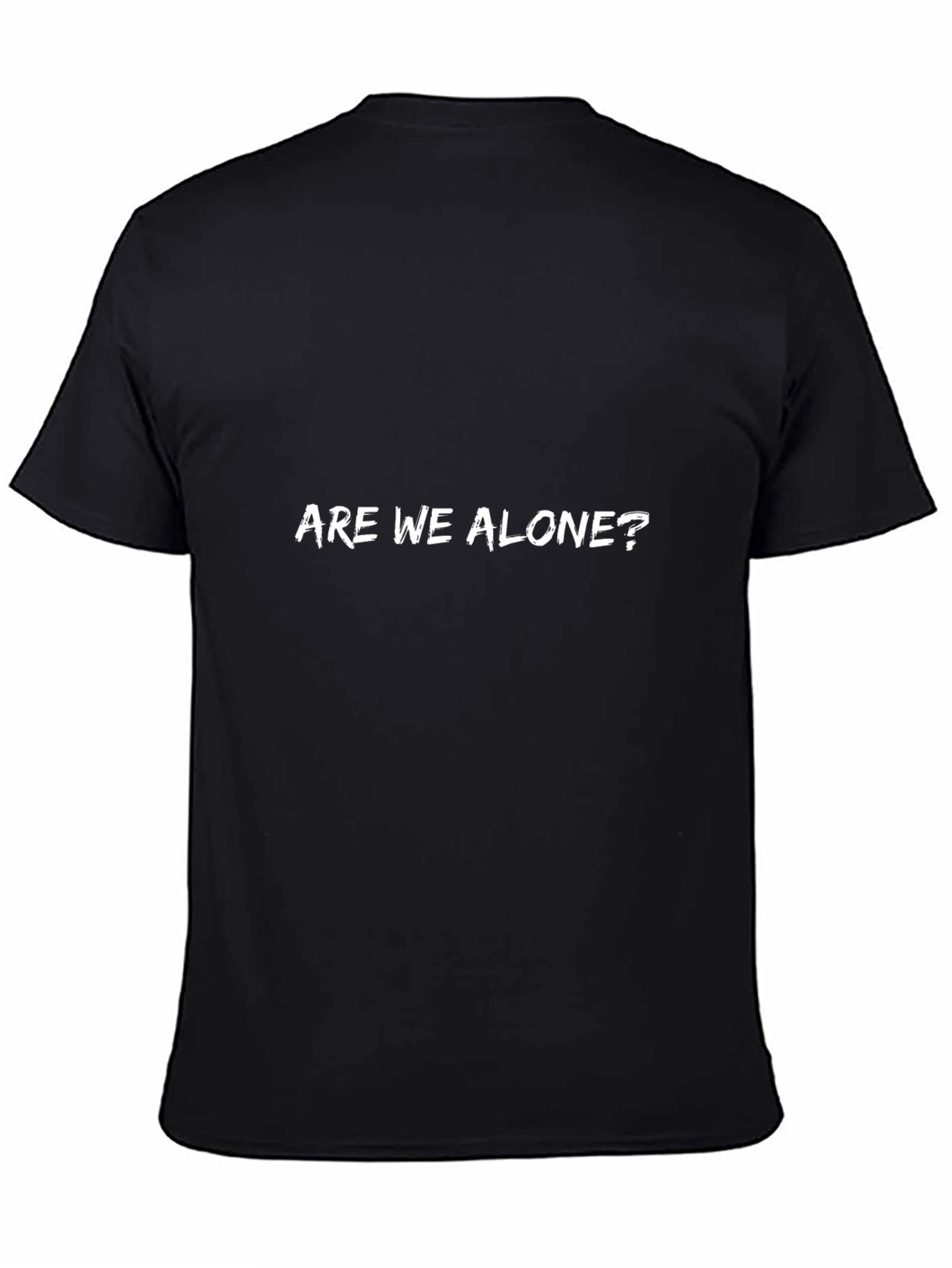 Are We Alone? Graphic T-Shirt - Black Cotton Tee