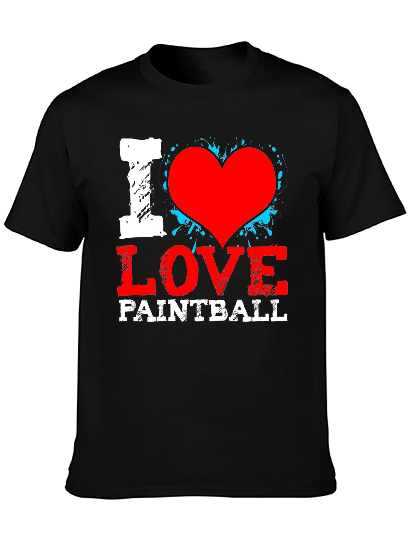 I Love Paintball Black T-Shirt