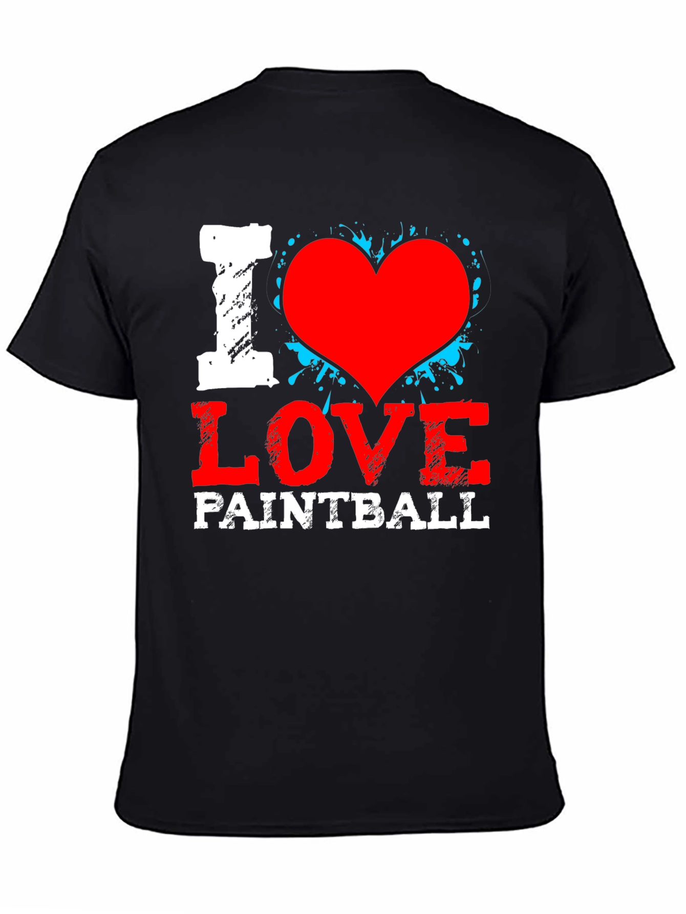 I Love Paintball Black T-Shirt