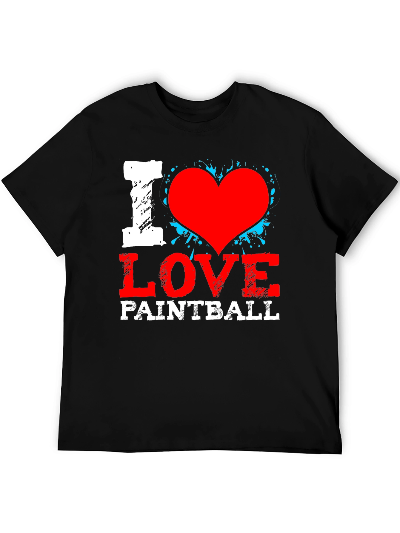 I Love Paintball Black T-Shirt