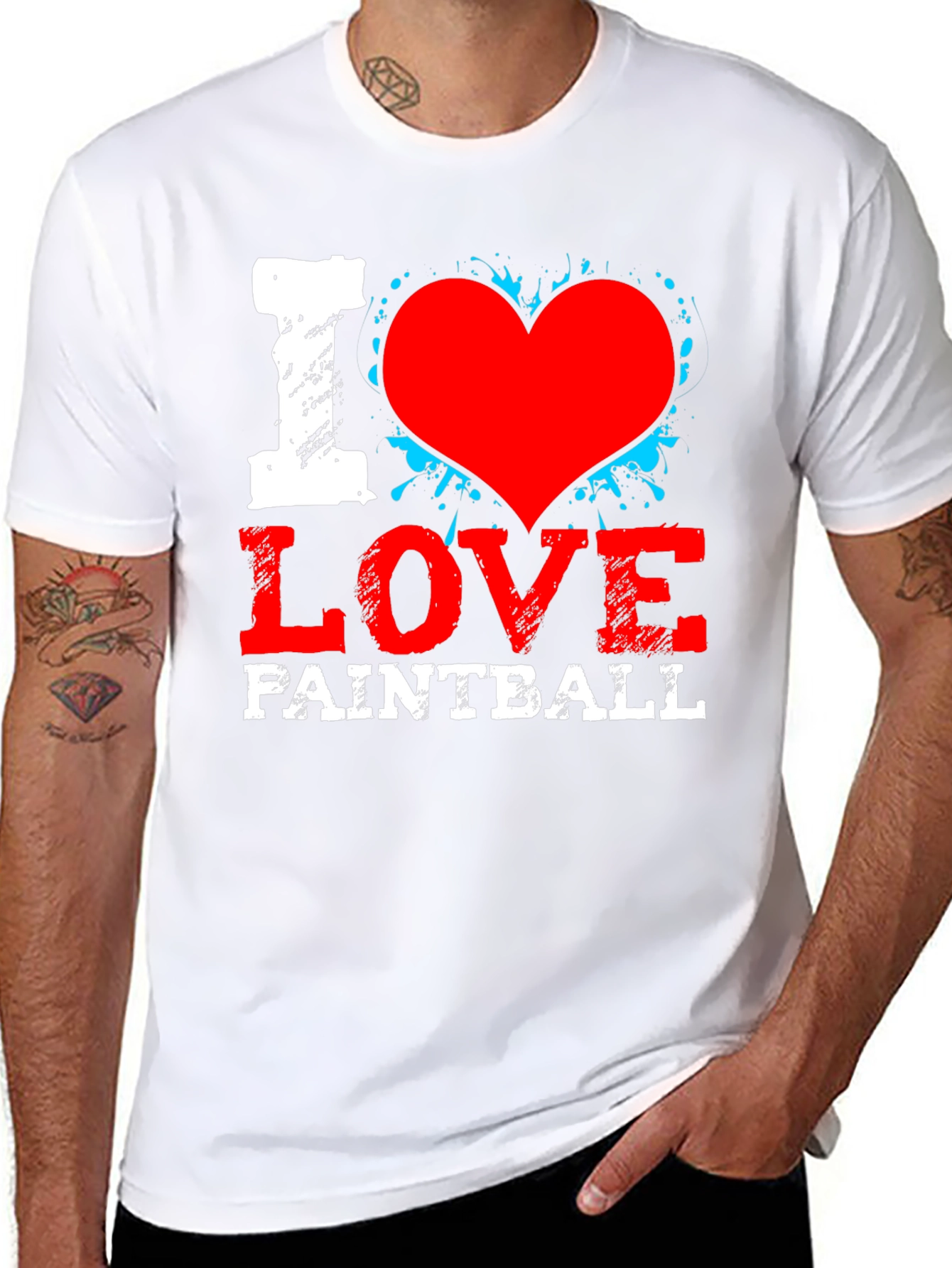 I Love Paintball Black T-Shirt